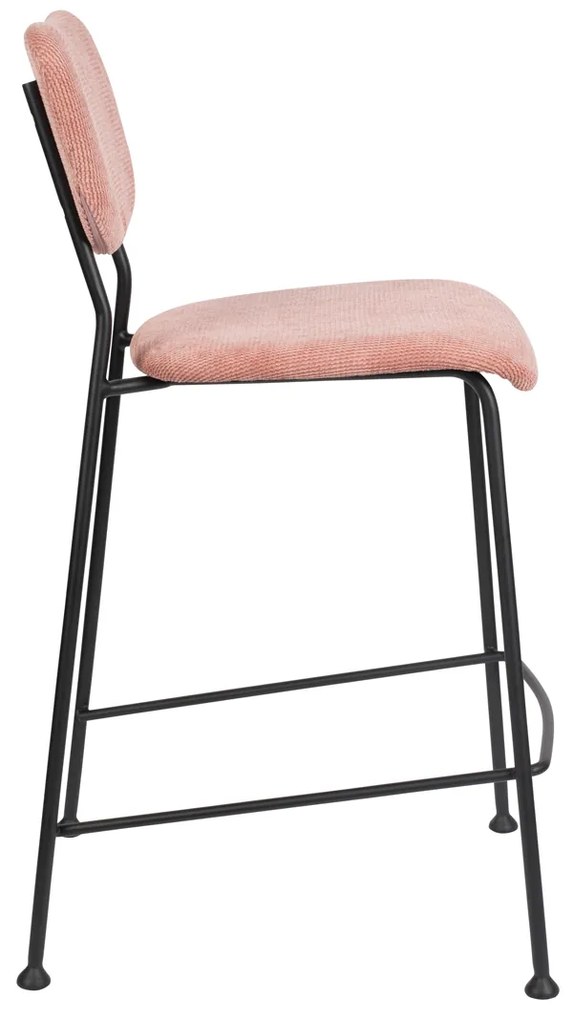 Zuiver Benson Lage Barkruk Stof Roze