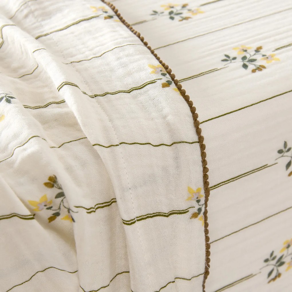 Hoeslaken in tetra, bloemenprint, RISETTI