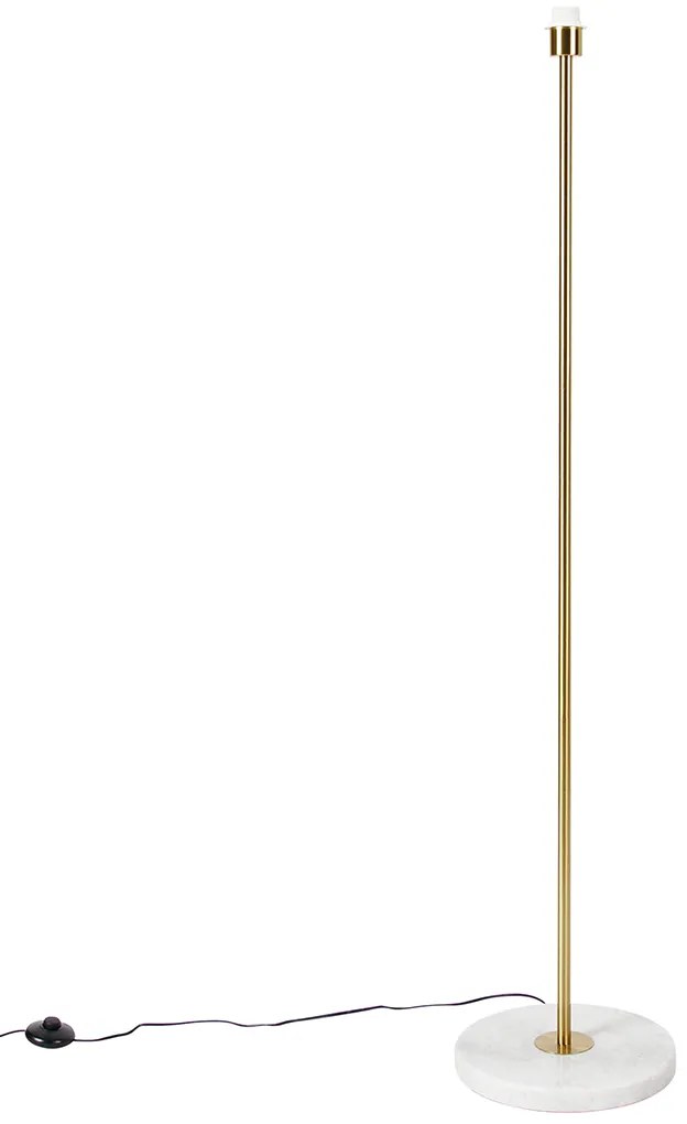 Moderne vloerlamp messing met marmeren voet- Kaso