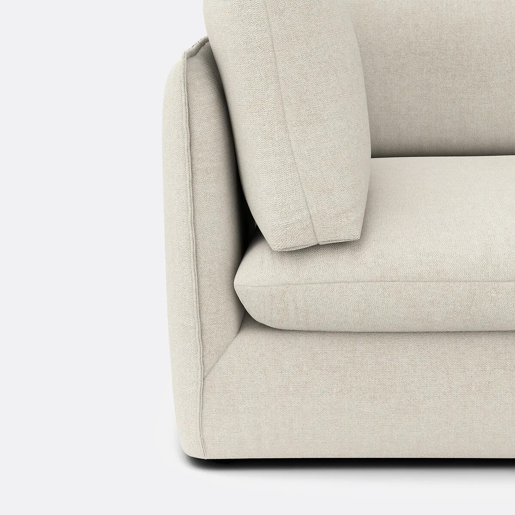 3-zits rechte bank in polyester, MALO