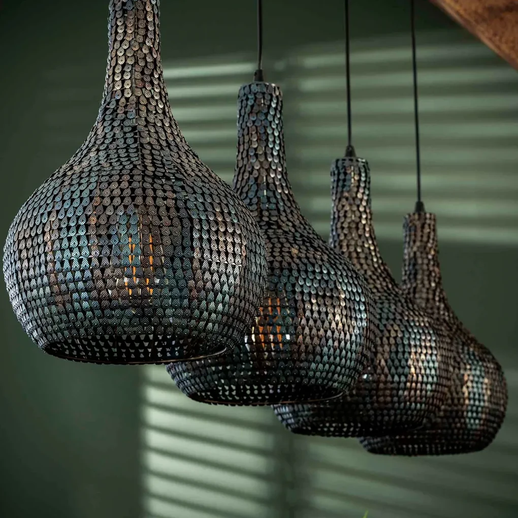 Zwart-bruine Hanglamp Kegelvorm
