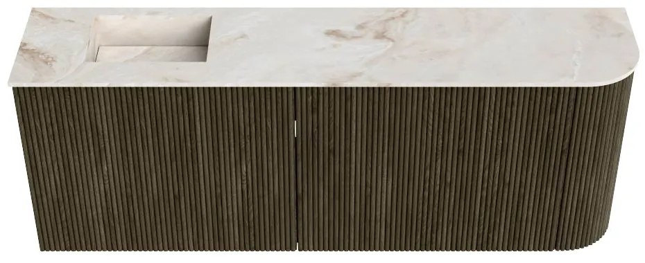 Mondiaz Joya DLux 110cm toiletmeubel ronding rechts shadow met wastafel faye links 1 kraangat frappe
