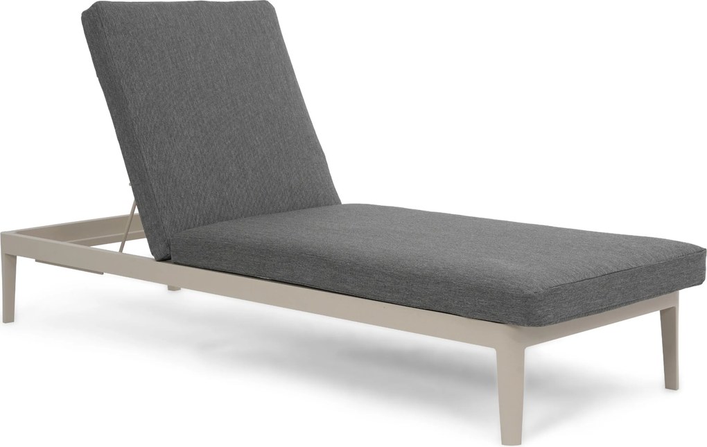 Lifestyle Garden Furniture Mateo Ligbed Met Kussen Loft/dark Grey Aluminium Taupe