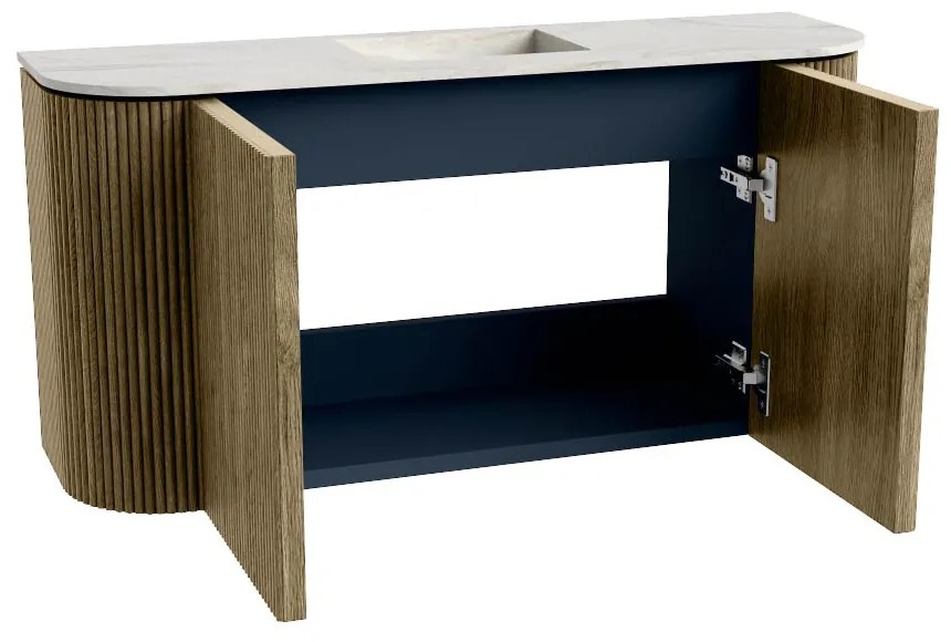 Mondiaz Joya DLux 85cm toiletmeubel ronding links/rechts dusk met wastafel faye midden 1 kraangat ostra