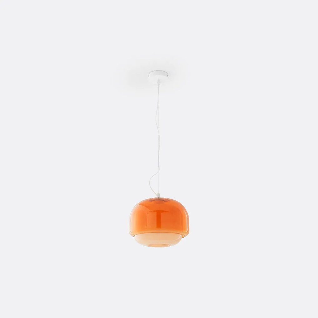 Hanglamp in gekleurd glasØ30,5 cm, Kinoko