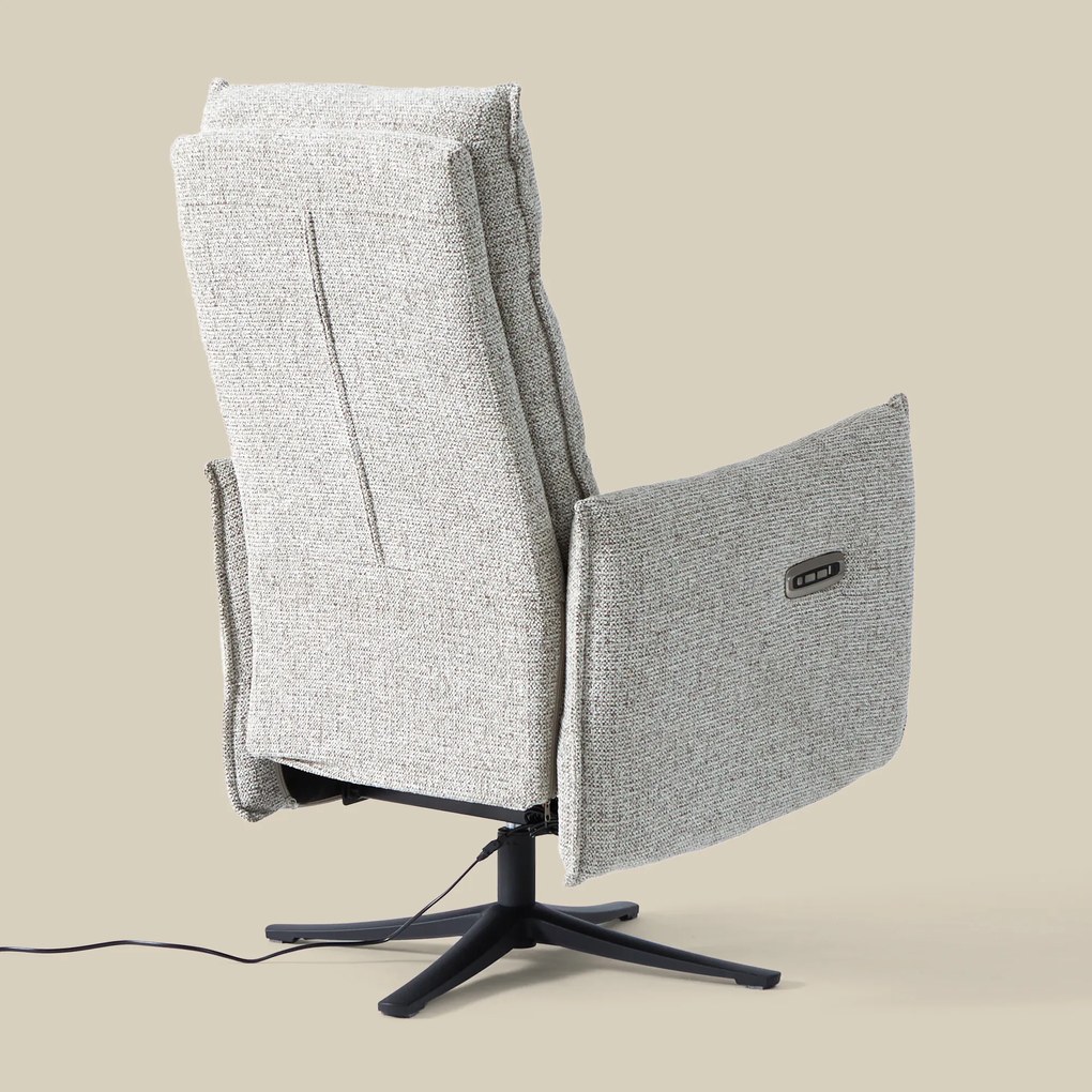 Elektrische Relaxfauteuil Creme Stof