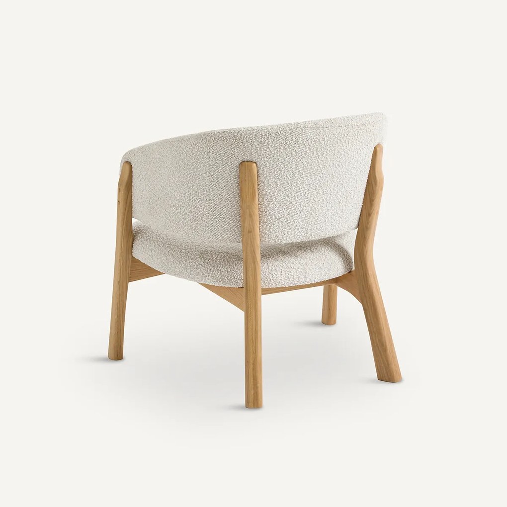 Fauteuil in bouclette stof, Chablis