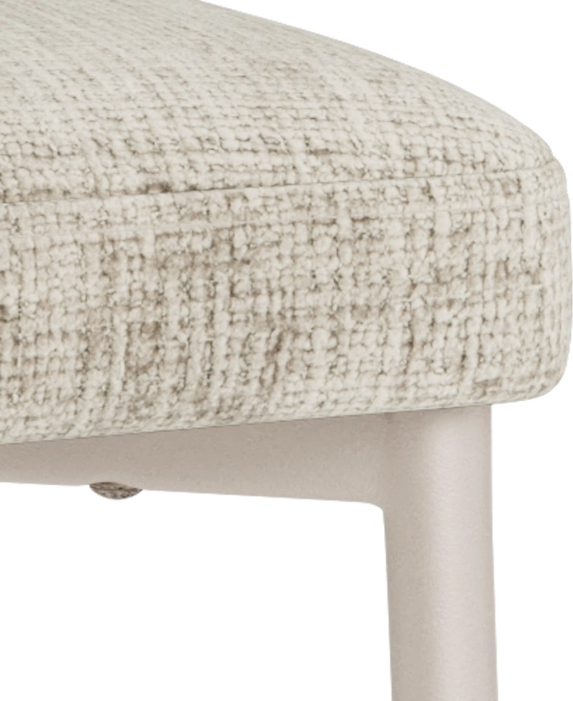 IRIS Beige (stof Juto 4) / grijs-beige frame (kashmir) – MODERNE GESTOFFEERDE STOEL VOOR WOONKAMER/EETKAMER BOHO