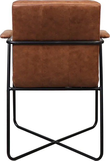 Eetkamerstoel - Henry - lederlook Soft cognac