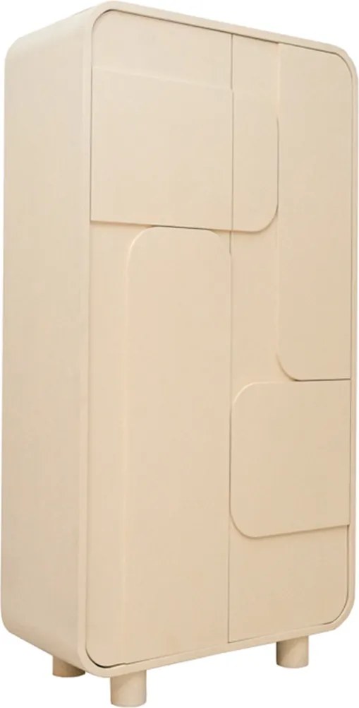 Beige Wandkast Organisch 100 Cm - 100x45x190cm.