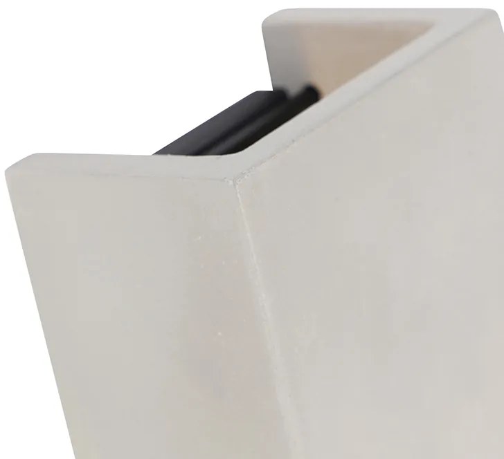 Smart wandlamp met dimmer grijs beton met lichteffect incl. Wifi G9 - Meaux Industriele / Industrie / Industrial G9 Binnenverlichting Lamp