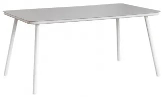 Rechthoekige Tuintafel In Glas En Aluminium (160x90 Cm) Arhiza Gardenia Wit - Sklum