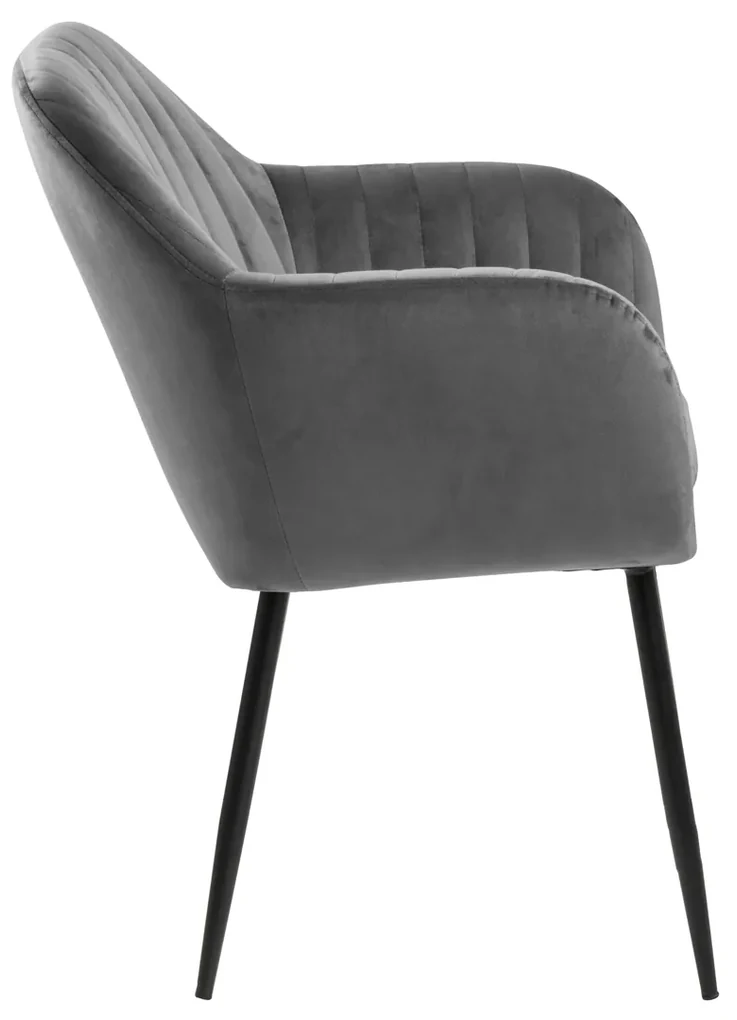 Eetkamerstoel Met Arm Grijs Velvet