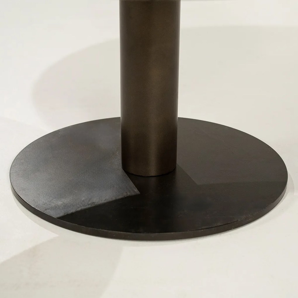 Lage Salontafel Rond Marmer - 75 X 75cm.
