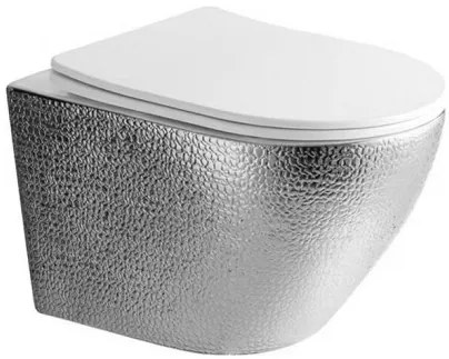 Best Design Royal Zilver toilet met zitting wit/zilver