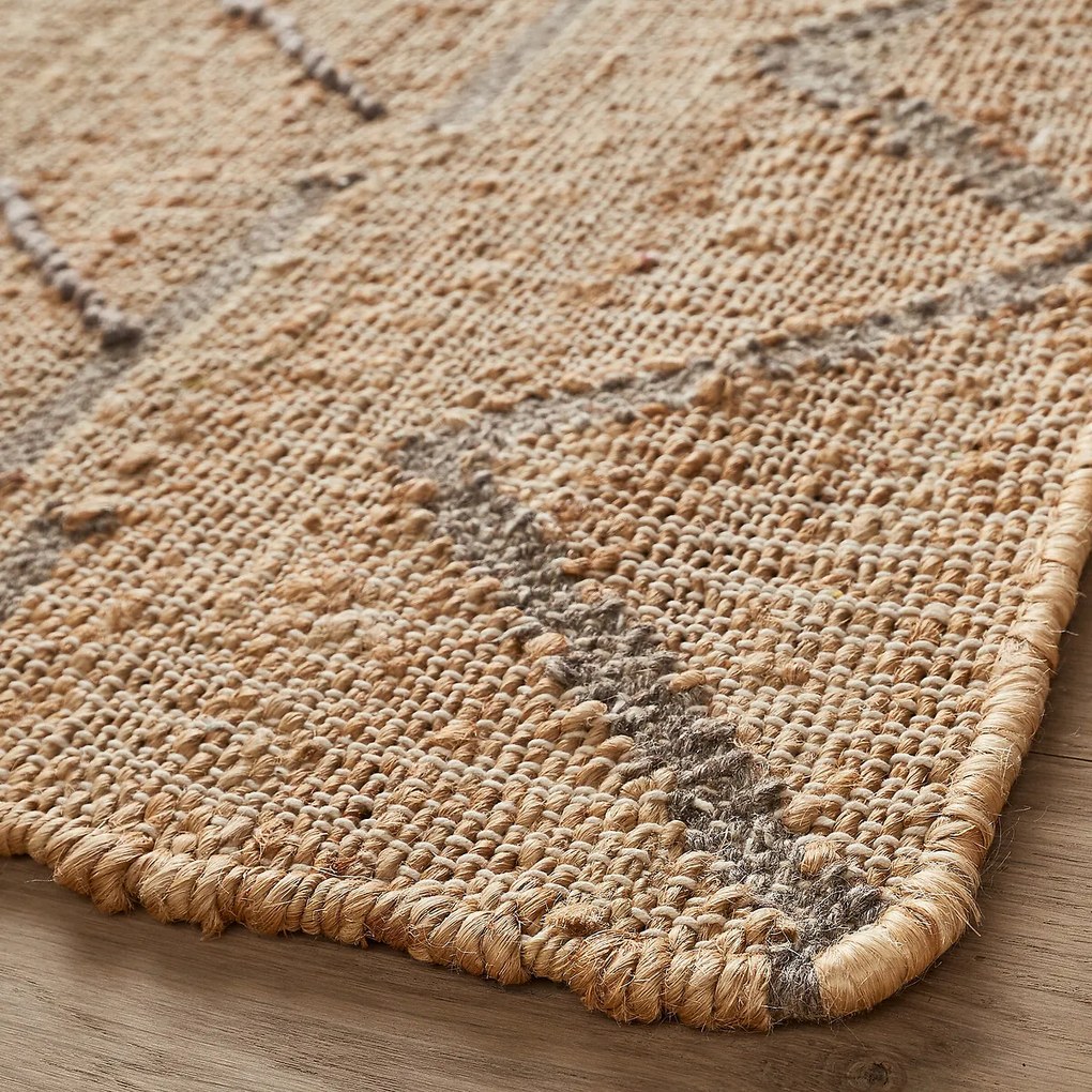 Vloerkleed in jute, handgeweven, Navala