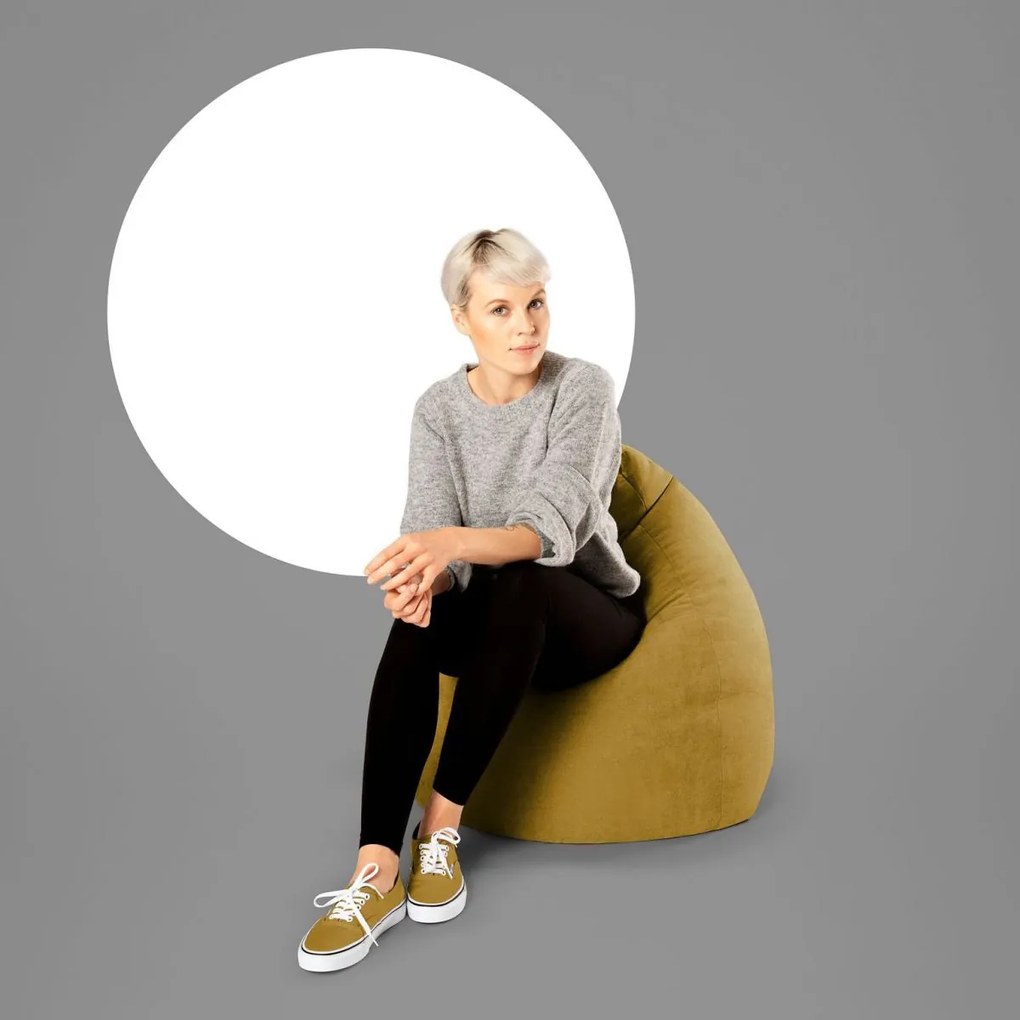 Sitting Zitzak BeanBag Alfa XL - Mosterd