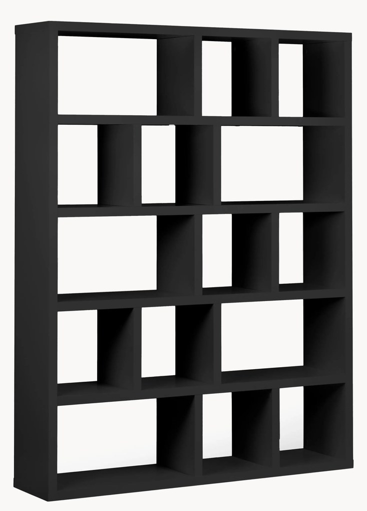 Boekenkast Berlin 5 Levels 150 - zwart gelakt