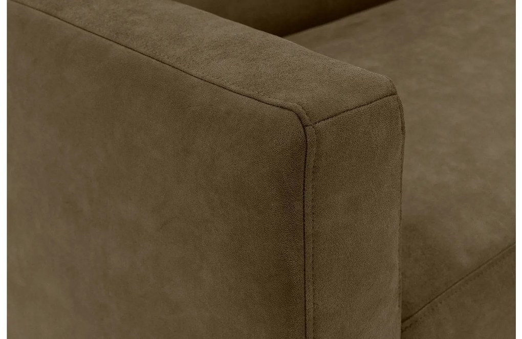 Goossens Key West groen, micro leer, 2-zits, modern design met ligelement rechts