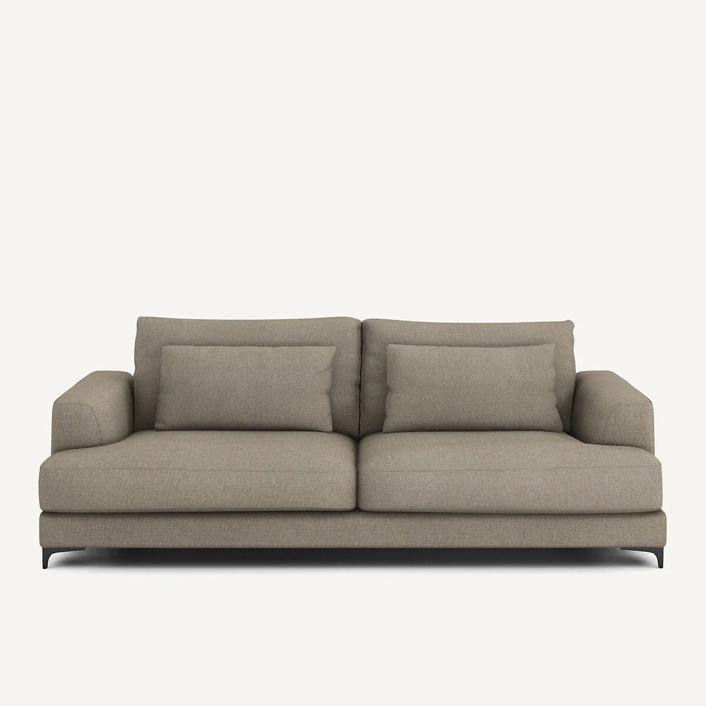 4-zits slaapbank van getextureerd linnen viscose, Marsile