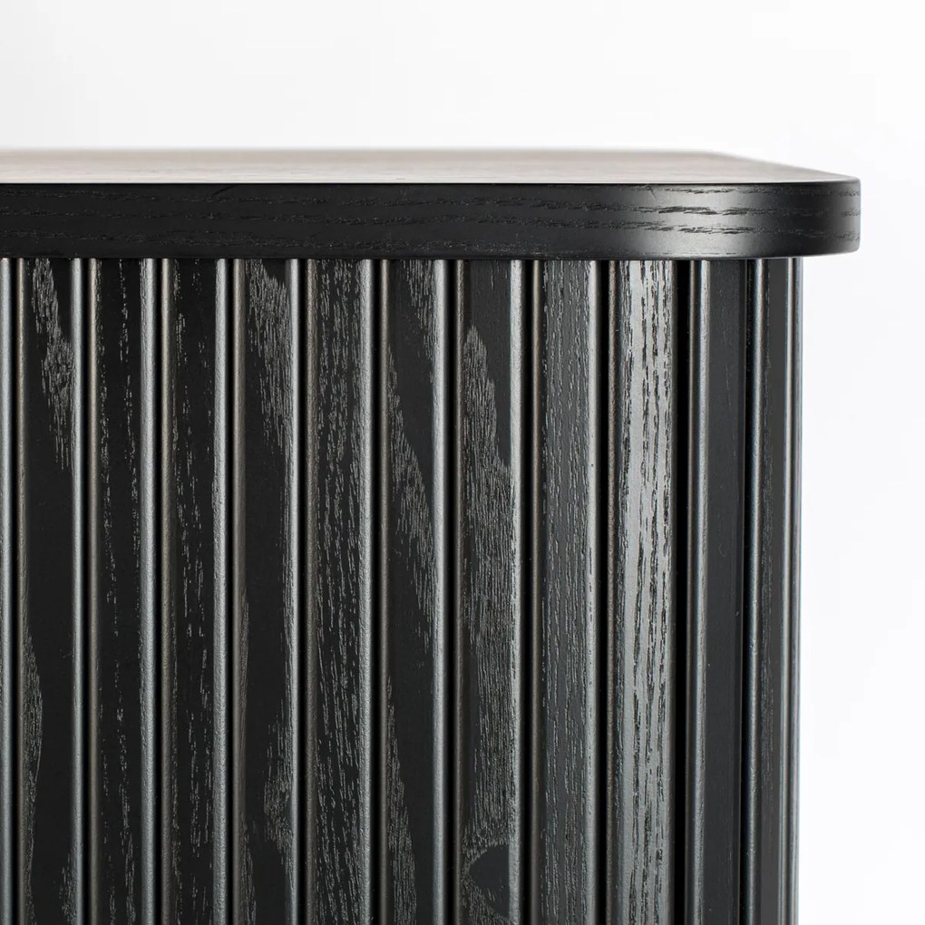 Zuiver Barbier Black Zwarte Design Wandkast - 100x45x140cm.