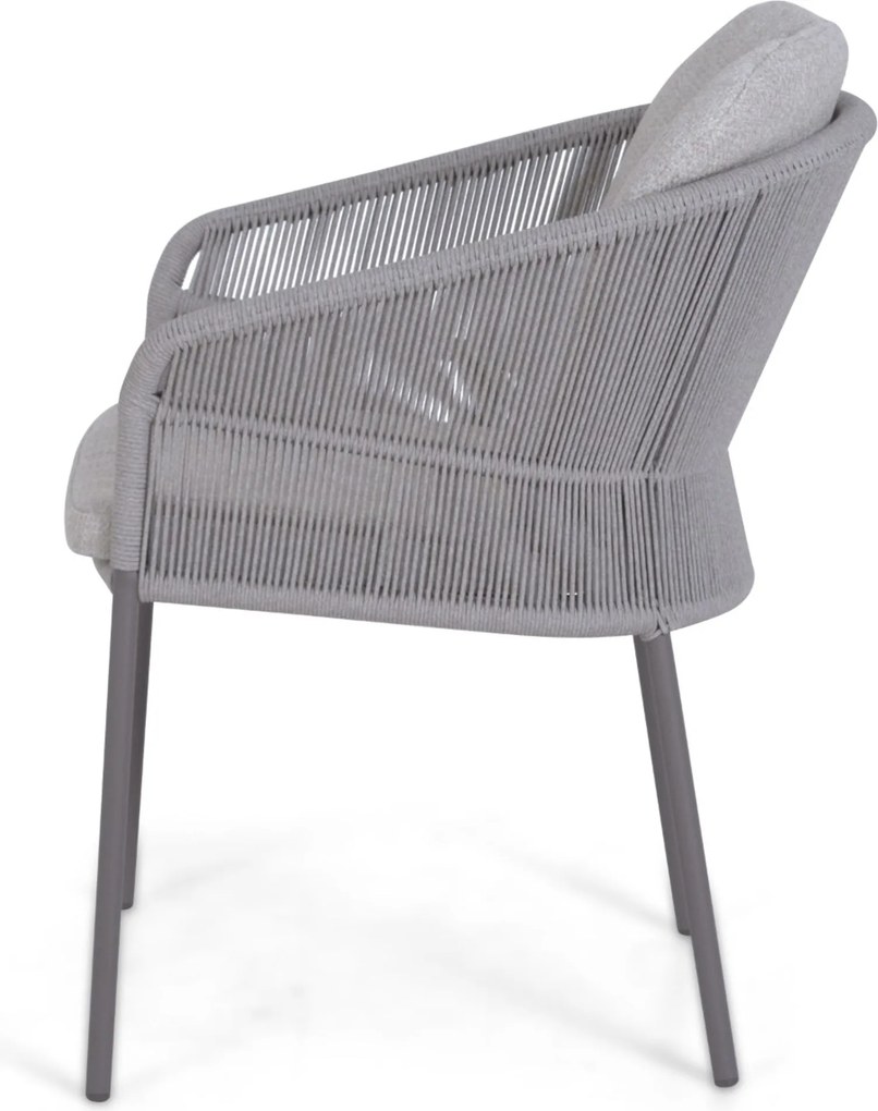 Tuinset Ronde Tuintafel 6 personen Rope Taupe 4 Seasons Outdoor Florence/Trino