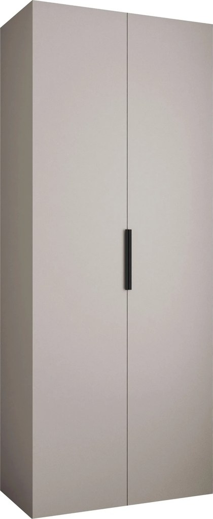 Kledingkast Hartford 572, Kasjmier, Zwart, 246x100x52cm, 109 kg, Kledingkast deuren: Met scharnieren, Aantal planken: 8, Aantal planken: 8