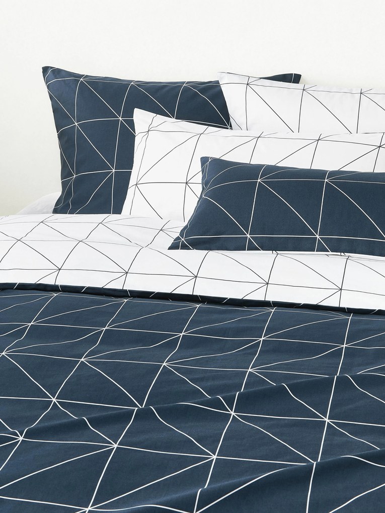 Katoenen dekbedovertrek Marla met patroon