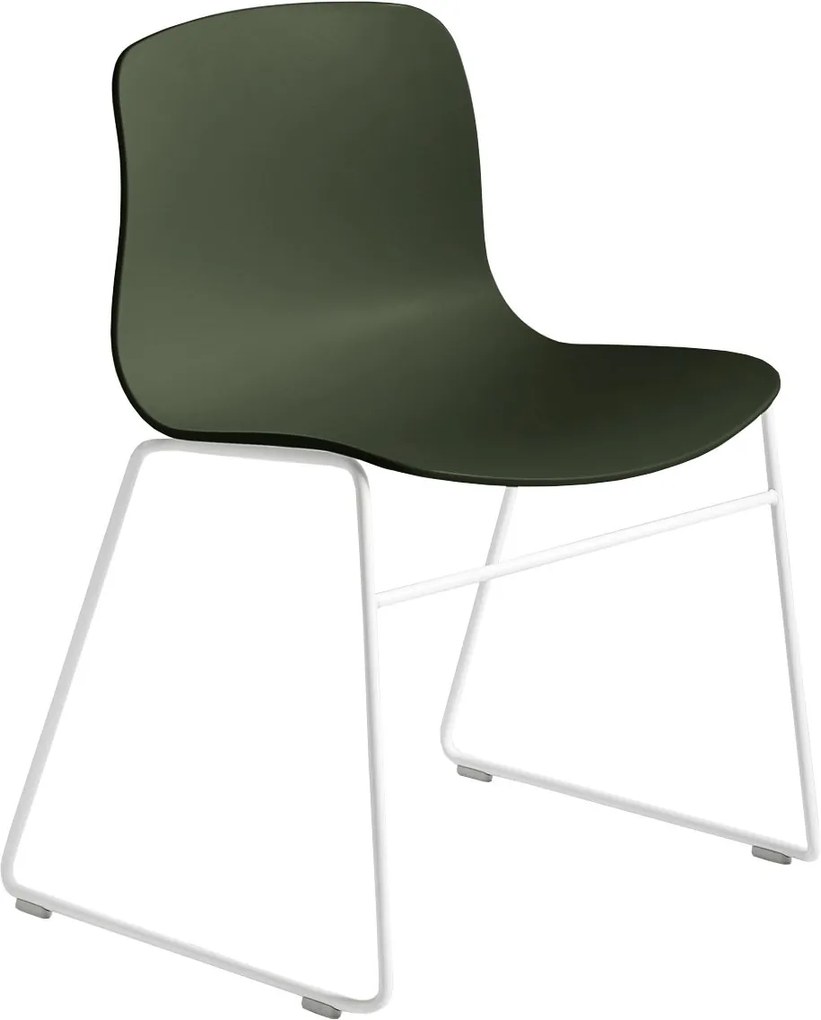 Hay About a Chair AAC08 stoel met wit onderstel Green