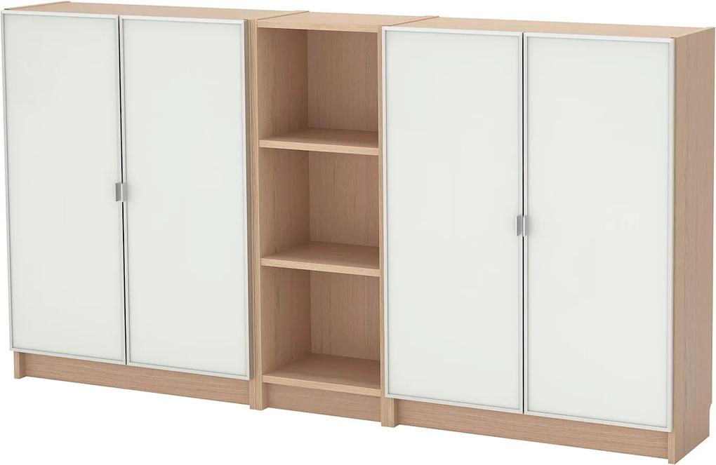 IKEA BILLY / MORLIDEN Boekenkast 200x30x106 cm Wit gelazuurd eikenfineer Wit gelazuurd eikenfineer - lKEA