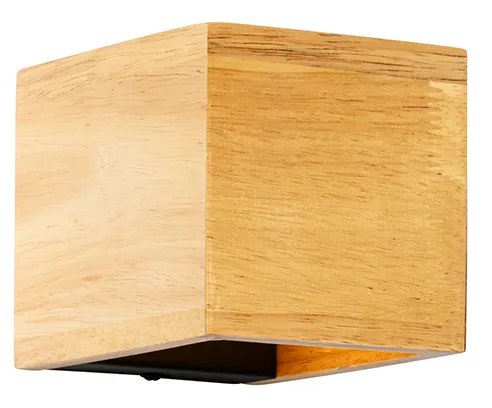 Smart wandlamp eiken hout incl. Wifi G9 - Transfer