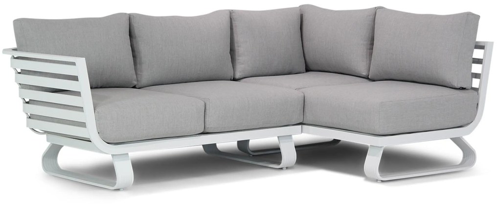 Hoek loungeset 3 personen Aluminium Wit Santika Furniture Santika Sovita
