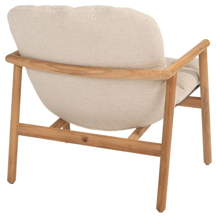 4 Seasons Outdoor Samos loungestoel teak SALE Loungestoel beige weerbestendig