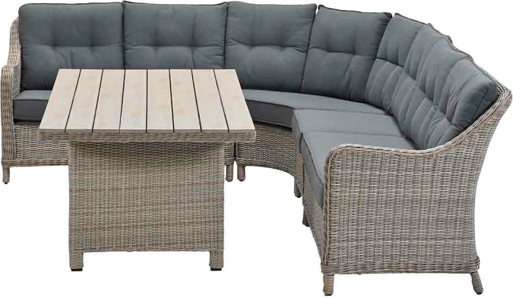 Garden Impressions Nova lounge dining set 5-delig - mystic grey
