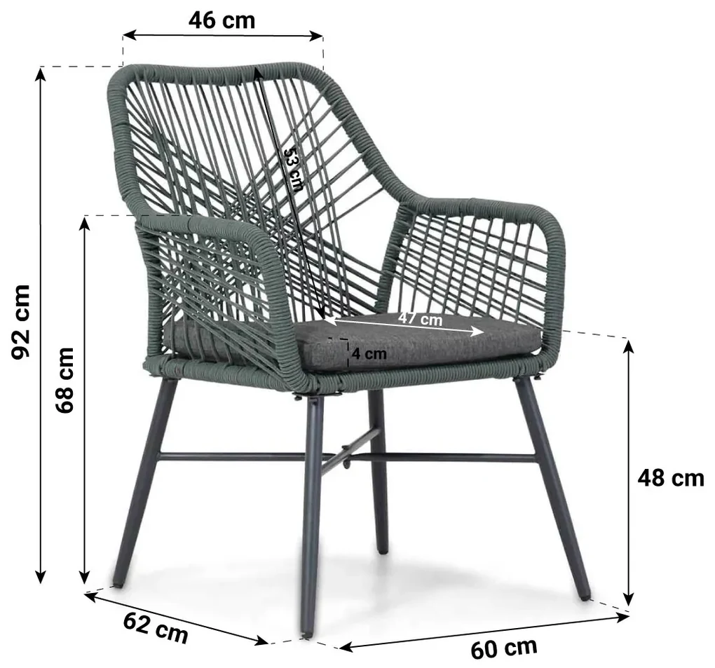 Tuinstoel Rope Groen Domani Furniture Foris