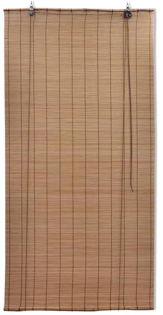 vidaXL Rolgordijnen 2 st 120x220 cm bamboe bruin