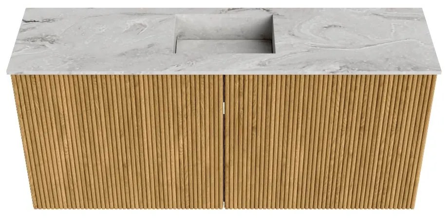 Mondiaz Joya DLux 90cm toiletmeubel oak met wastafel faye midden zonder kraangat glace