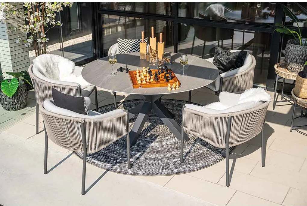 Garden Impressions Duuk tuintafel rond 150 cm - Napoli sand
