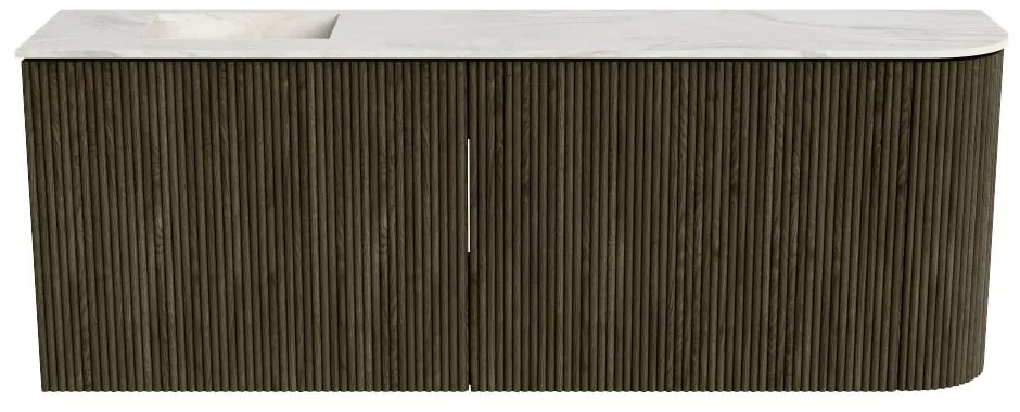 Mondiaz Joya DLux 110cm toiletmeubel ronding rechts shadow met wastafel faye links 1 kraangat ostra