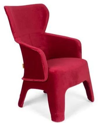 Bold Monkey | Fauteuil Royal -totaal: lengte 74 cm x breedte 69.5 cm x hoogte rood fauteuils polyester, viscose stoelen | NADUVI outlet