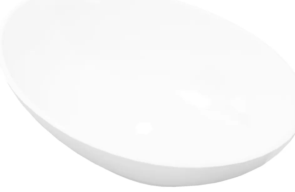 vidaXL Wastafel ovaal 40x33 cm keramiek wit