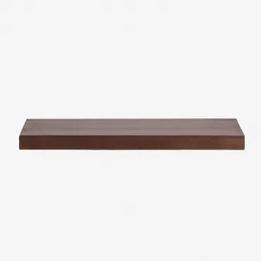 Venetian Zwevend Badkamermeubelset Van Teakhout Donker Teakhout & Zonder Wastafel & ↔︎ 100 Cm - Sklum