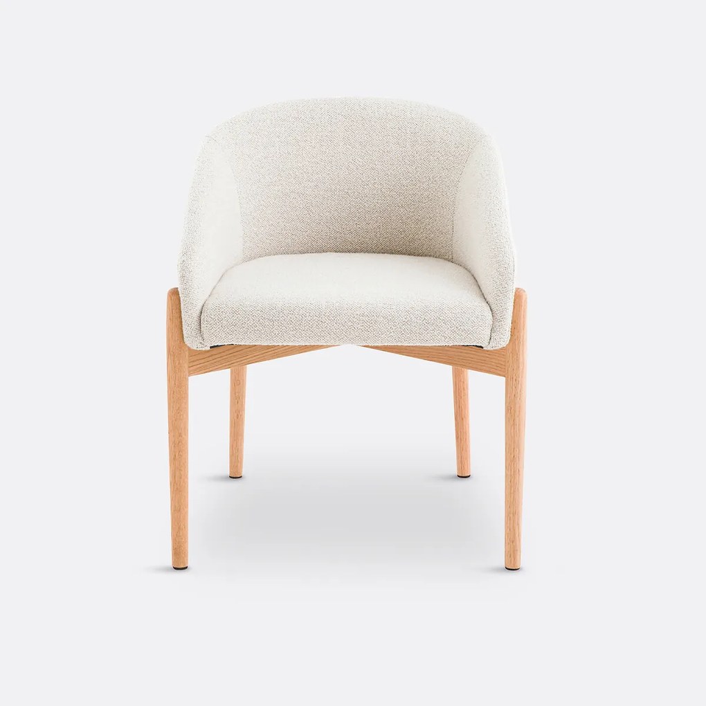 Tafelfauteuil in bouclette Beca