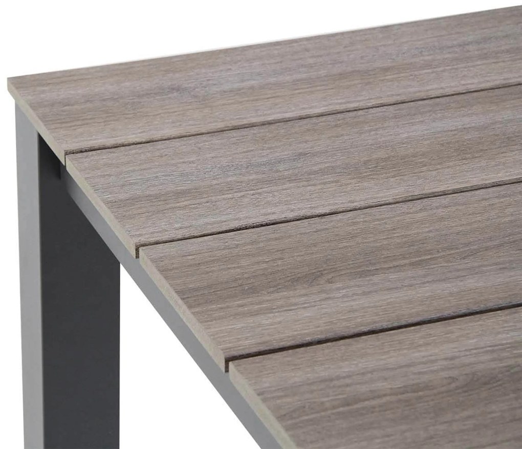 Tuinset 6 personen 240 cm Aluminium Grijs Lifestyle Garden Furniture Lecce/Valley