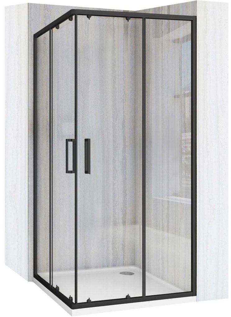 Rea City 80x80 douchewand Black