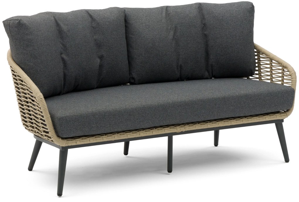 Stoel en Bank Loungeset 5 personen Aluminium/rope Grijs Coco Vinci/Ronda