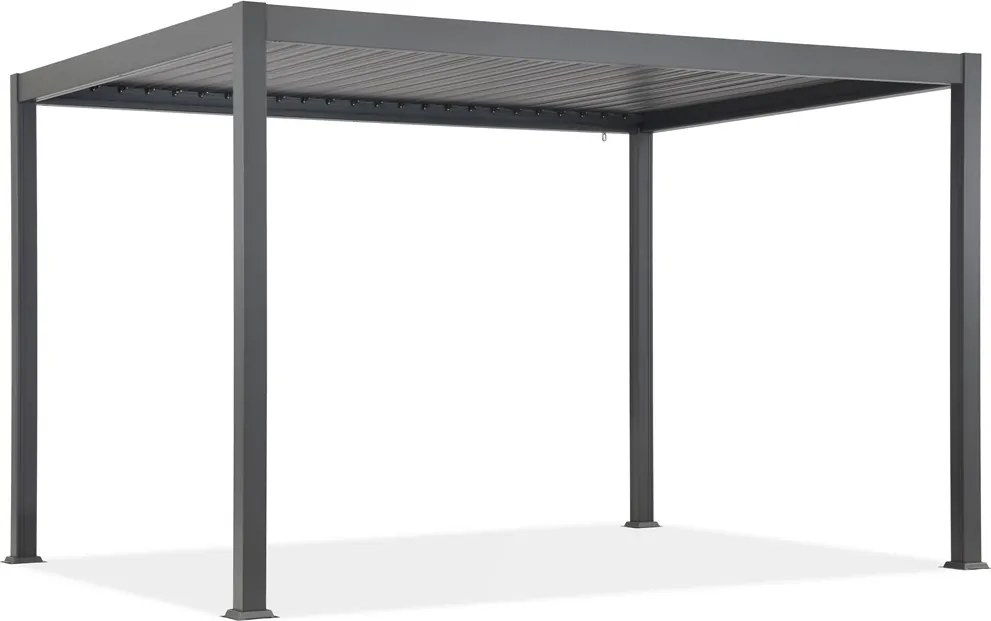 Lagos 3x4 vrijstaande terraspergola met 3m Garden Point antraciet zijrolluiken