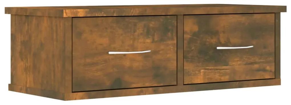 vidaXL Wandkast 60x26x18,5 cm bewerkt hout gerookt eikenkleurig
