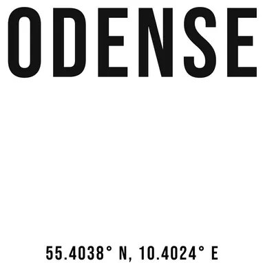 Ilustratie Odense simple coordinates, Finlay & Noa, (30 x 40 cm)