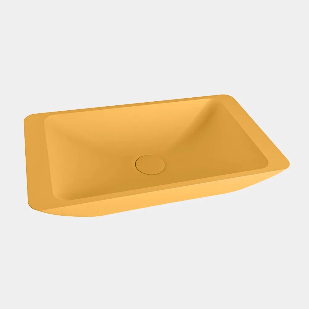 Mondiaz Topi Solid Surface waskom 60x35cm ocher